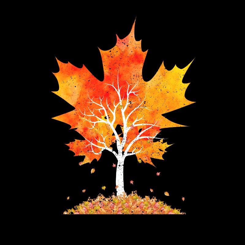 Feuille d’érable Arbre d’automne Rouge Jaune Orange Feuille d’automne
