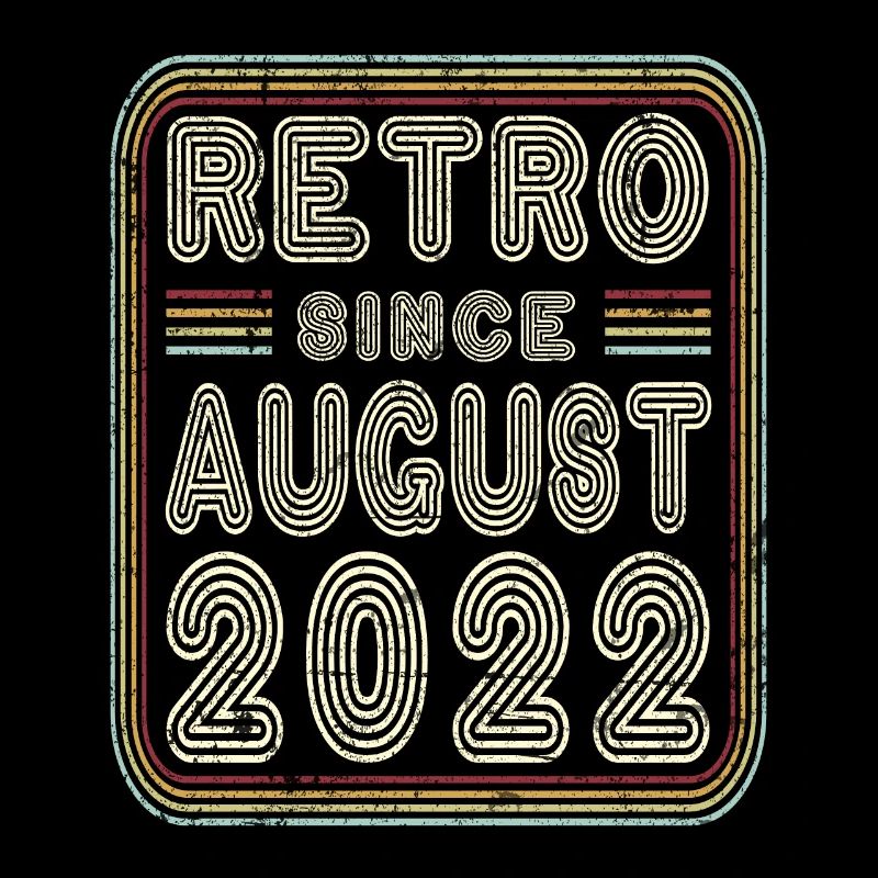 Geburtstag August 2022 Retro Geschenk