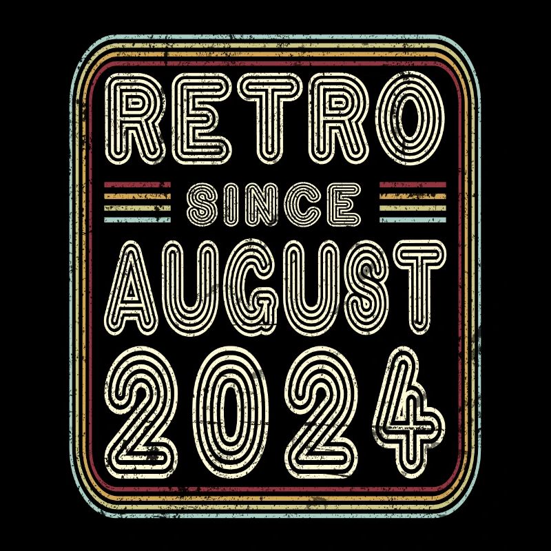 Geburtstag August 2024 Retro Geschenk