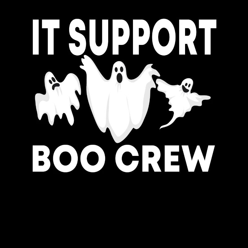Drôle de support informatique Boo Crew Halloween
