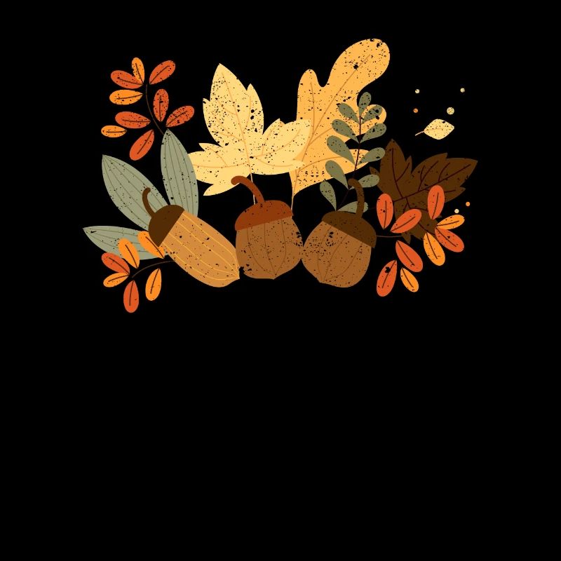 Herbstblätter Eicheln Herbst Eichhörnchen Ernte