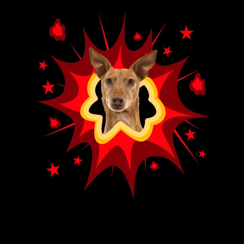 Conception de chien comique - Pow - Podenco