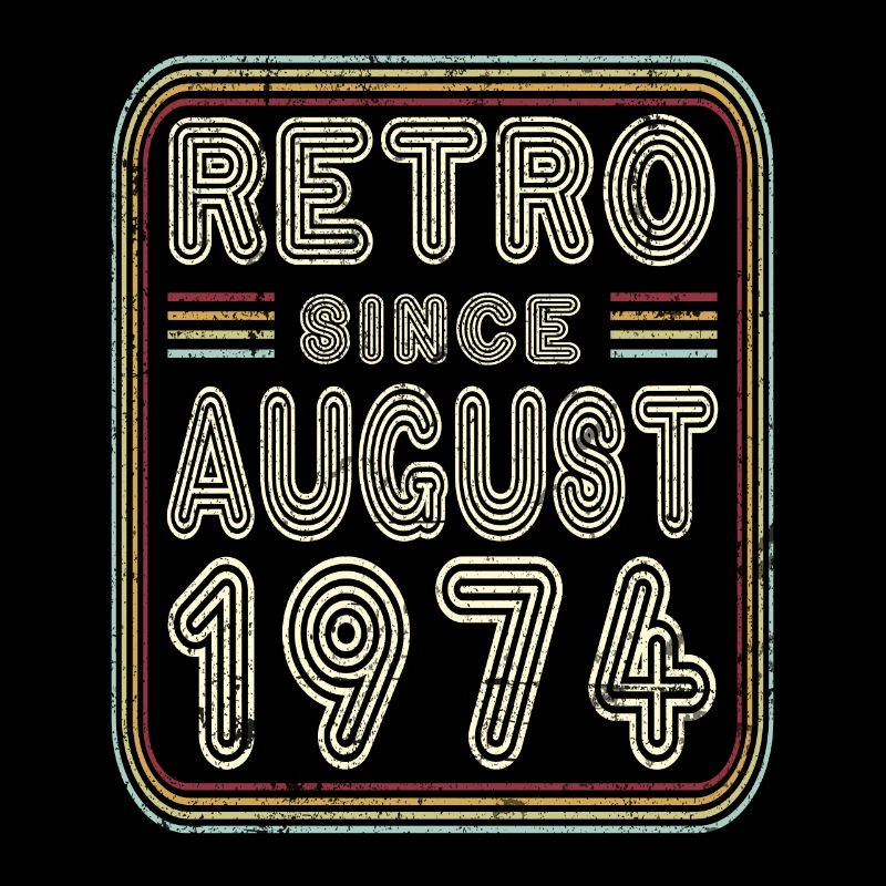 Geburtstag August 1974 Retro Geschenk