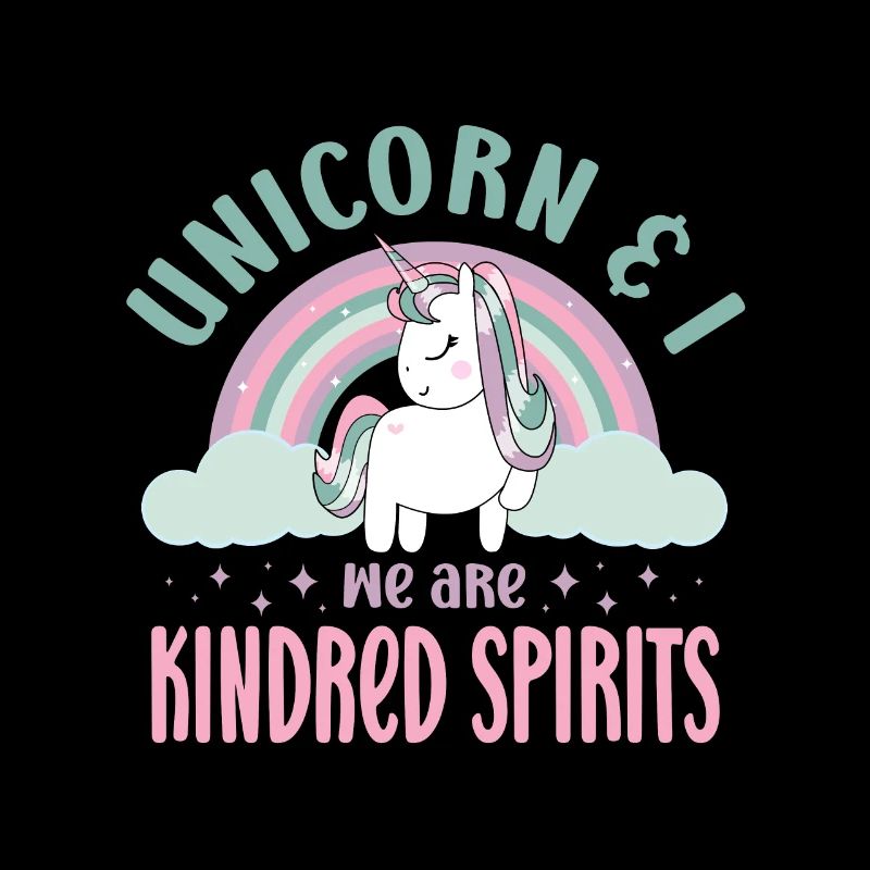 Vintage Rainbow Unicorn & I - sont des esprits apparentés
