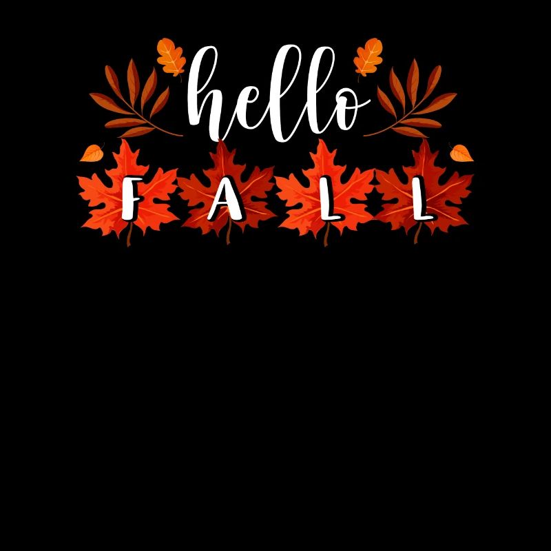 Hallo Herbst Falling Autumn Leaves Cute Botanic