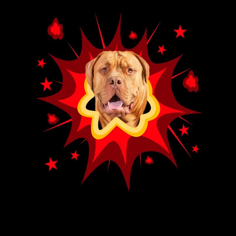 Comic Dog Design - Pow - Dogue de Bordeaux