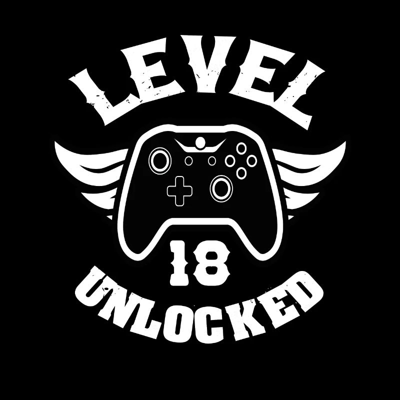Level 18 Unlocked 18 Geburtstag
