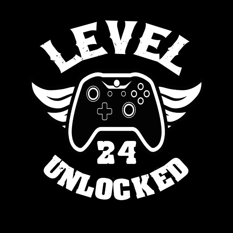 Level 24 Unlocked 24 Geburtstag