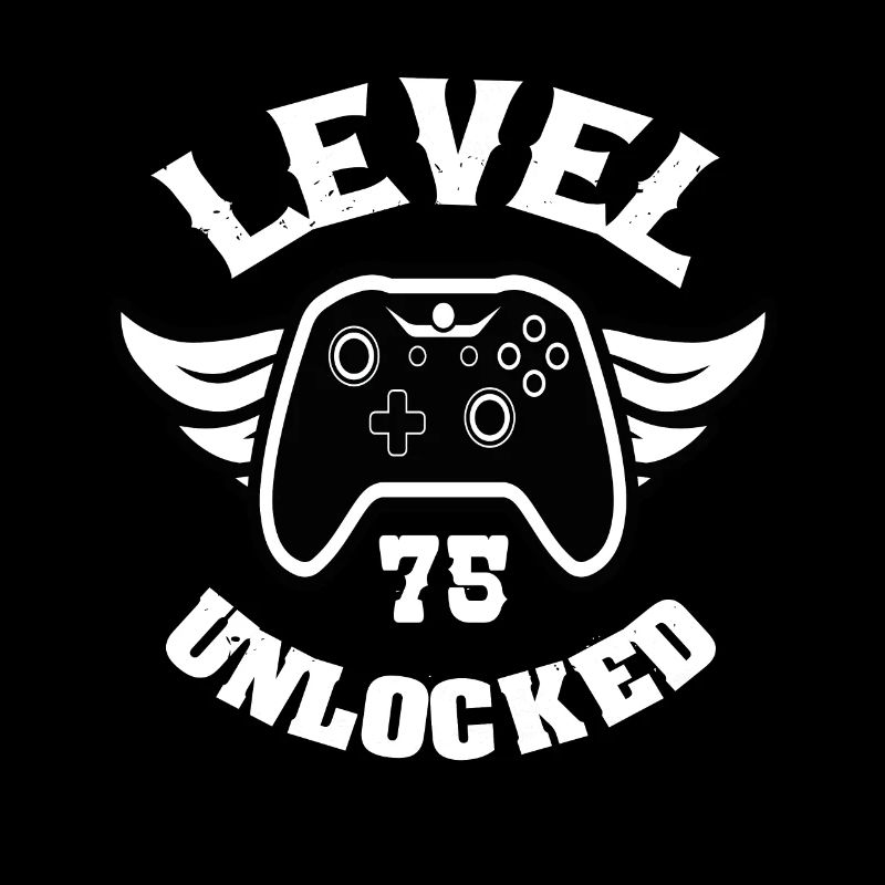 Level 75 Unlocked 75 Geburtstag