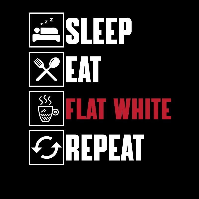 Funny Flat White Coffee Design