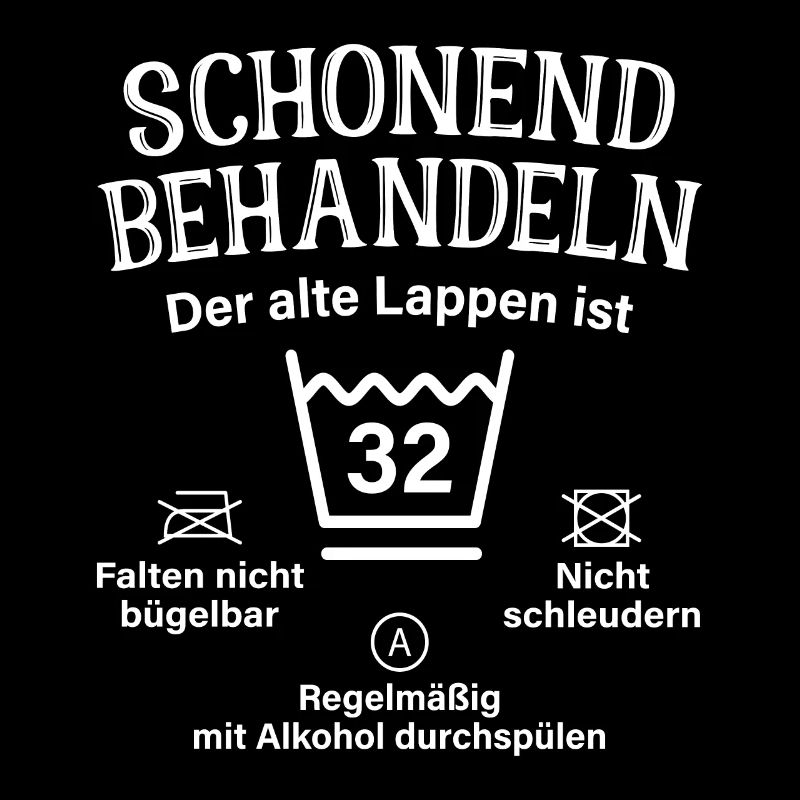 32. Geburtstag Schonend Behandeln Alte Lappen 32