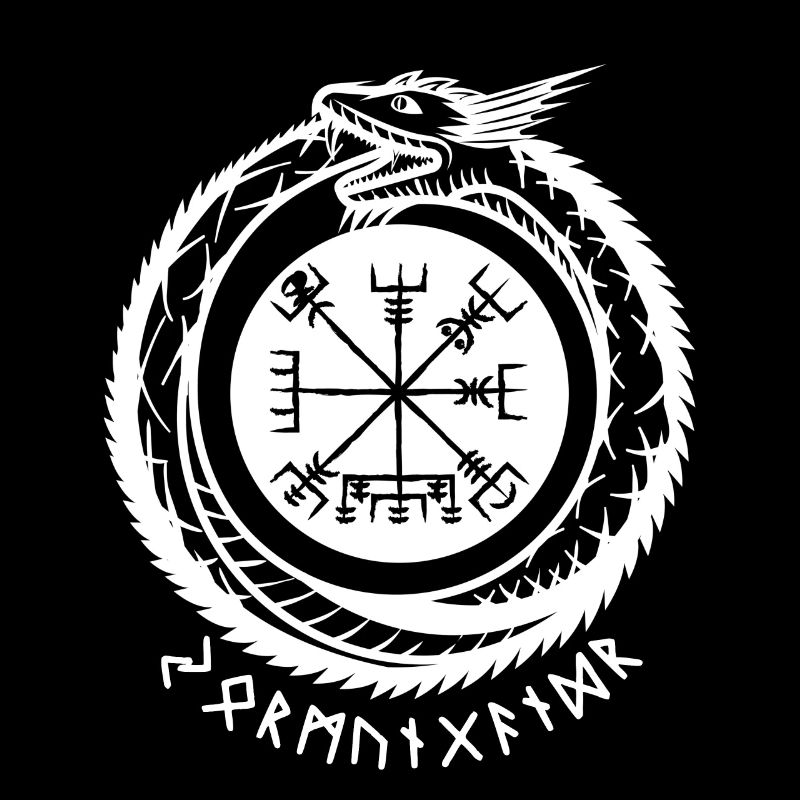 Jörmungandr with Viking compass