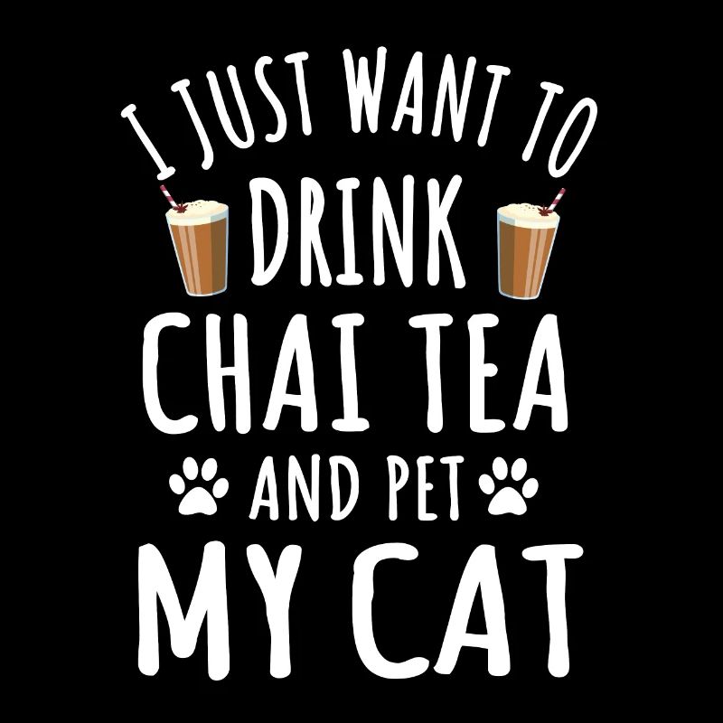 Thé Chai drôle et conception de propriétaire de chat