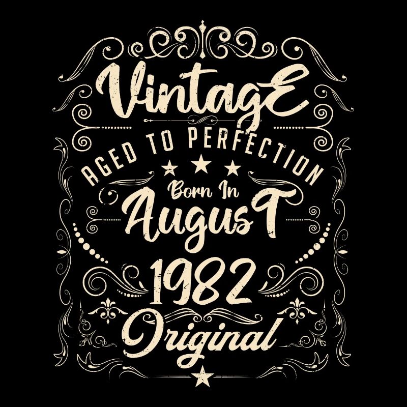 Vintage Né(e) en Août 1982. anniversaire août 1982