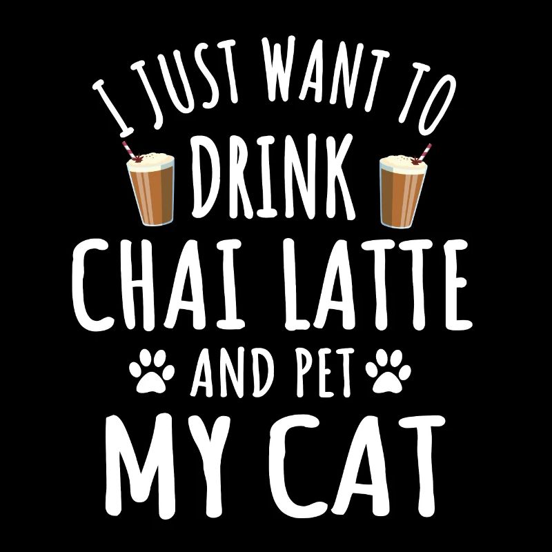 Drôle de chai latte et propriétaire de chat