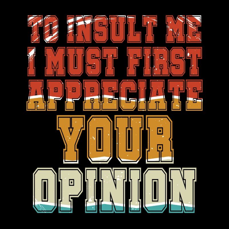 To Insult Me I Must First Value Your Opinion