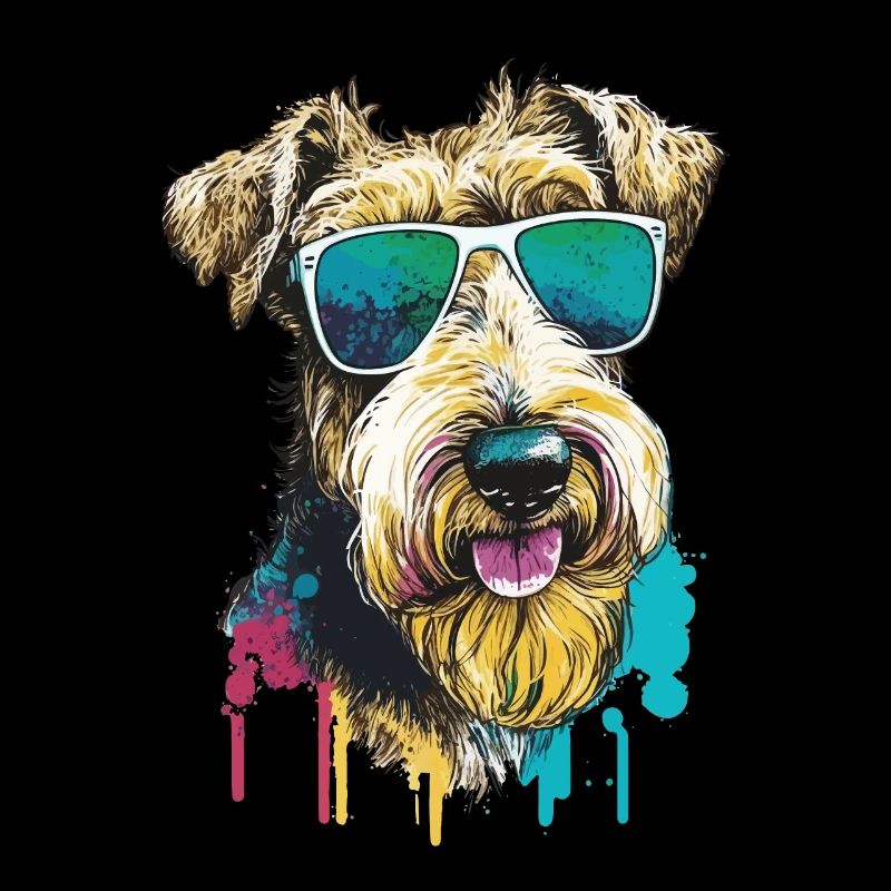 Cool Airedale Terrier Welsh Terrier Sonnenbrille