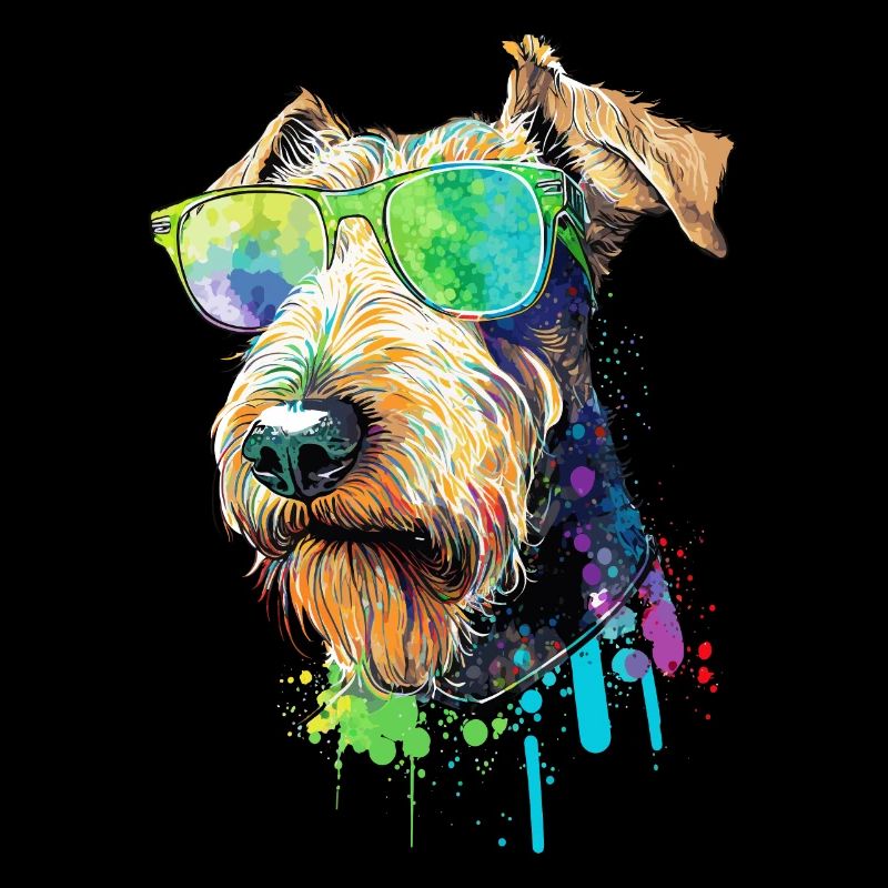 Welsh Terrier Airedale Terrier mit Sonnenbrille