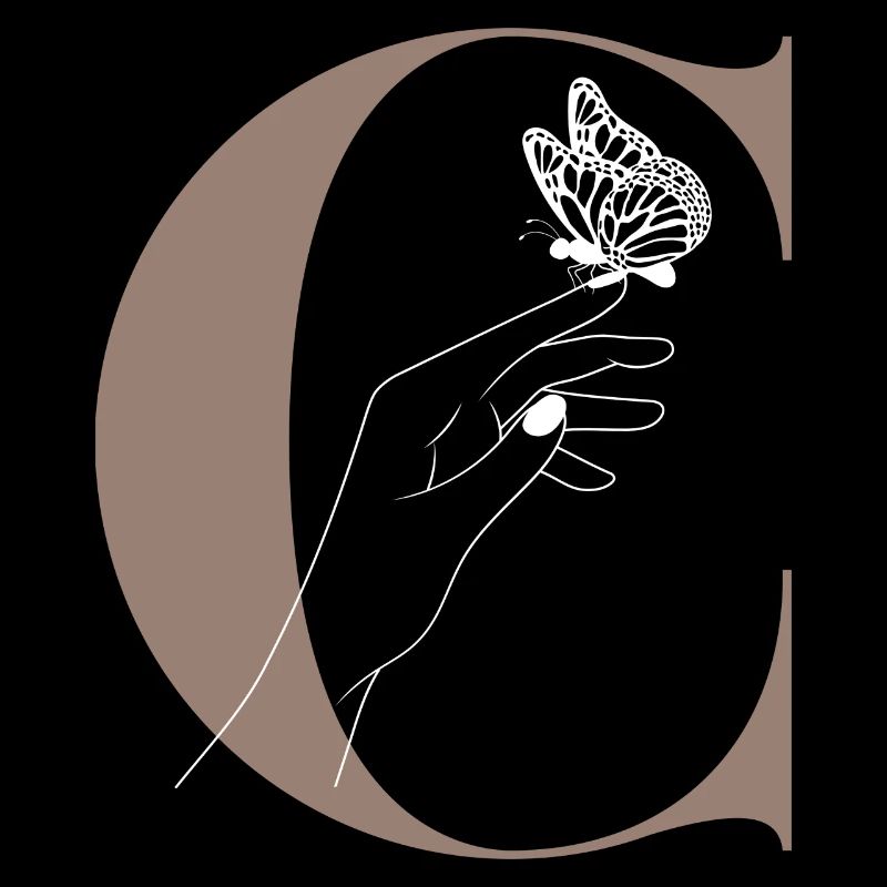 letter C magic butterfly
