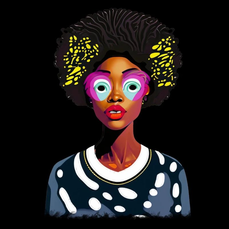 African lady with afro
