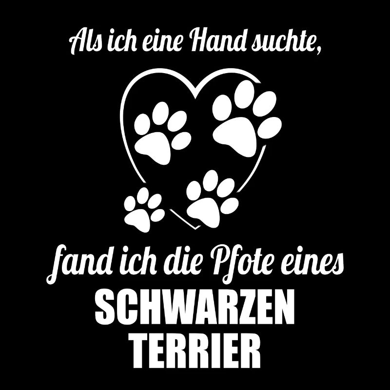 Hand & Pfote - Spruch - Schwarzer Terrier