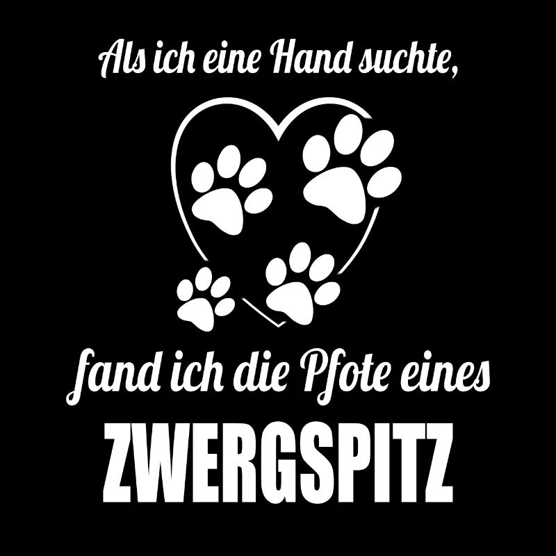 Hand & Pfote - Spruch - Zwergspitz