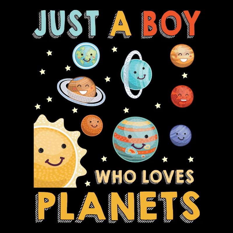 Nur ein Junge, der das Sonnensystem der Planeten liebt