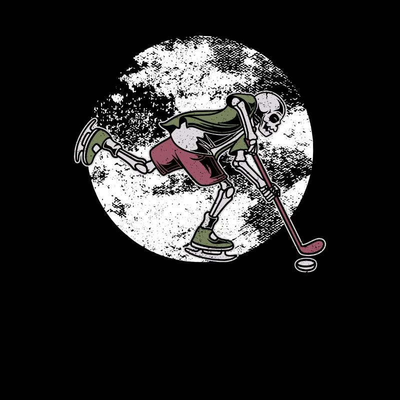 Skeleton Hockey Player Halloween Lover