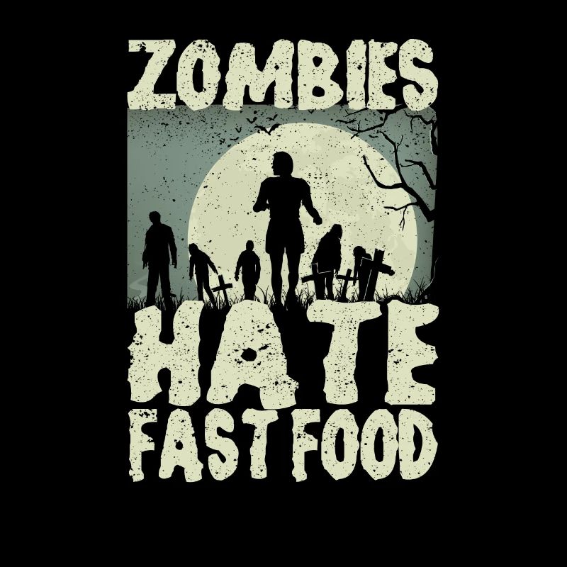 Zombies Hate Fast Food Funny Halloween Runners