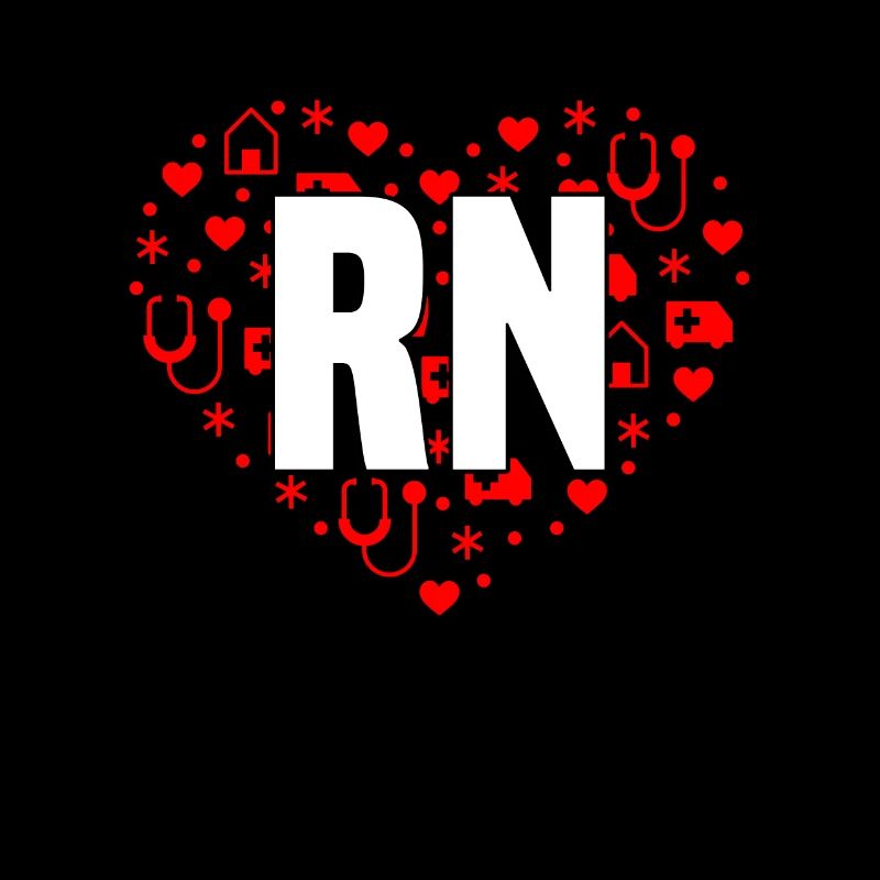 Cute Registered Nurse Rn Heart Design