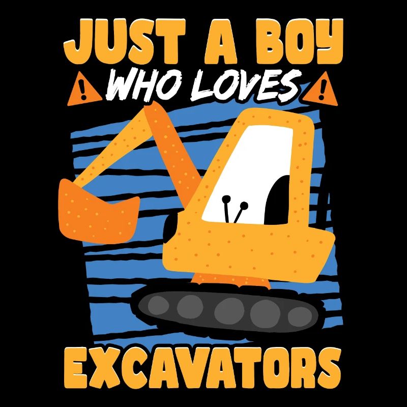 Nur ein Junge, der Bagger liebt