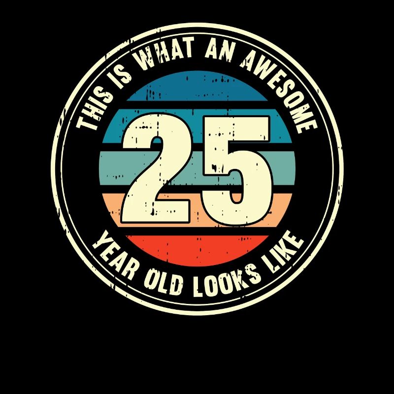 25th birthday so you see with 25 retro gift