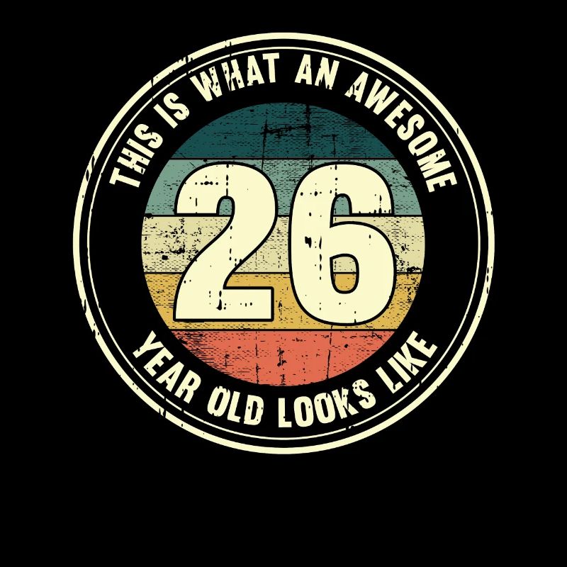 26. Geburtstag so sieht man mit 26 Retro Geschenk