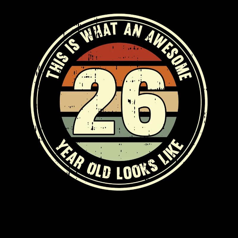 26. Geburtstag so sieht man mit 26 Retro Geschenk