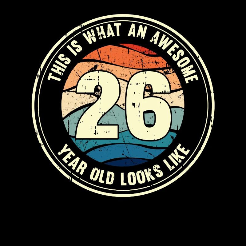 26. Geburtstag so sieht man mit 26 Retro Geschenk