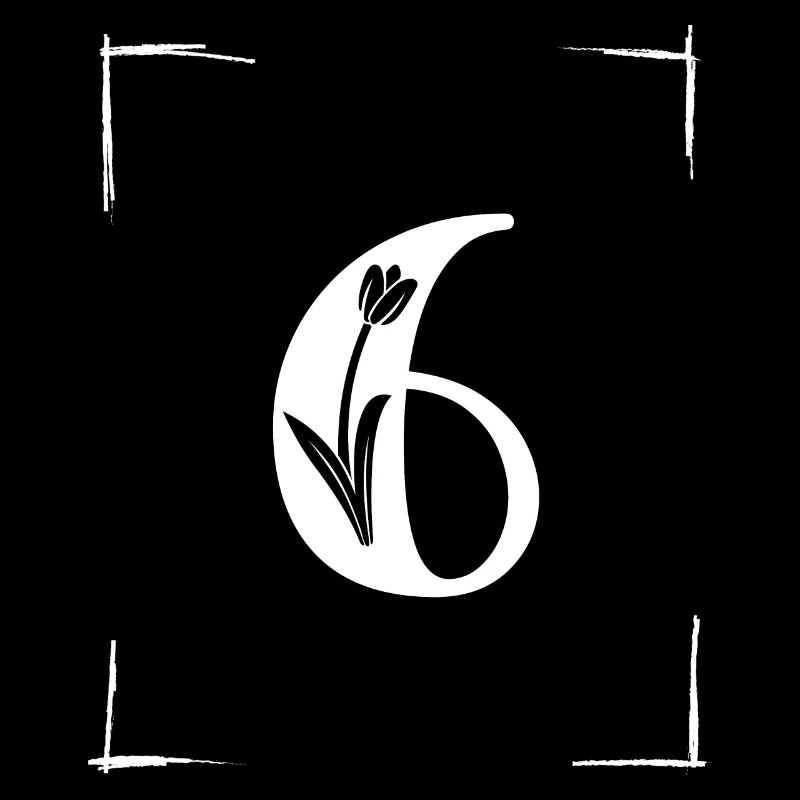 number 6 initial