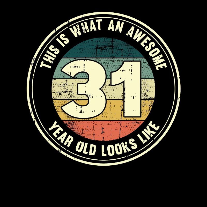 31. Geburtstag so sieht man mit 31 Retro Geschenk