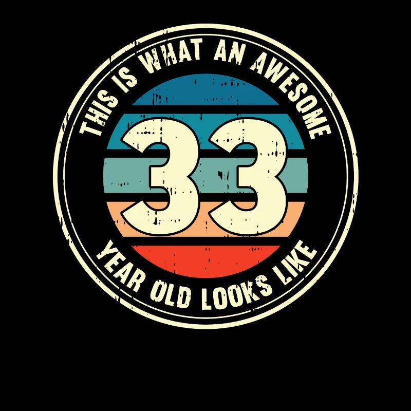 33. Geburtstag so sieht man mit 33 Retro Geschenk
