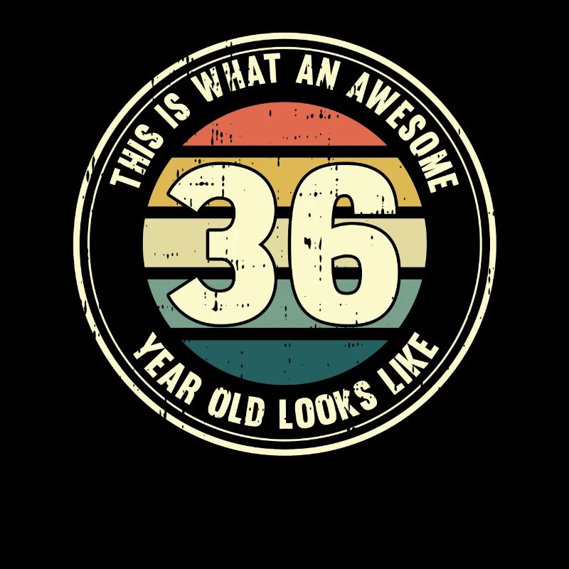 36. Geburtstag so sieht man mit 36 Retro Geschenk
