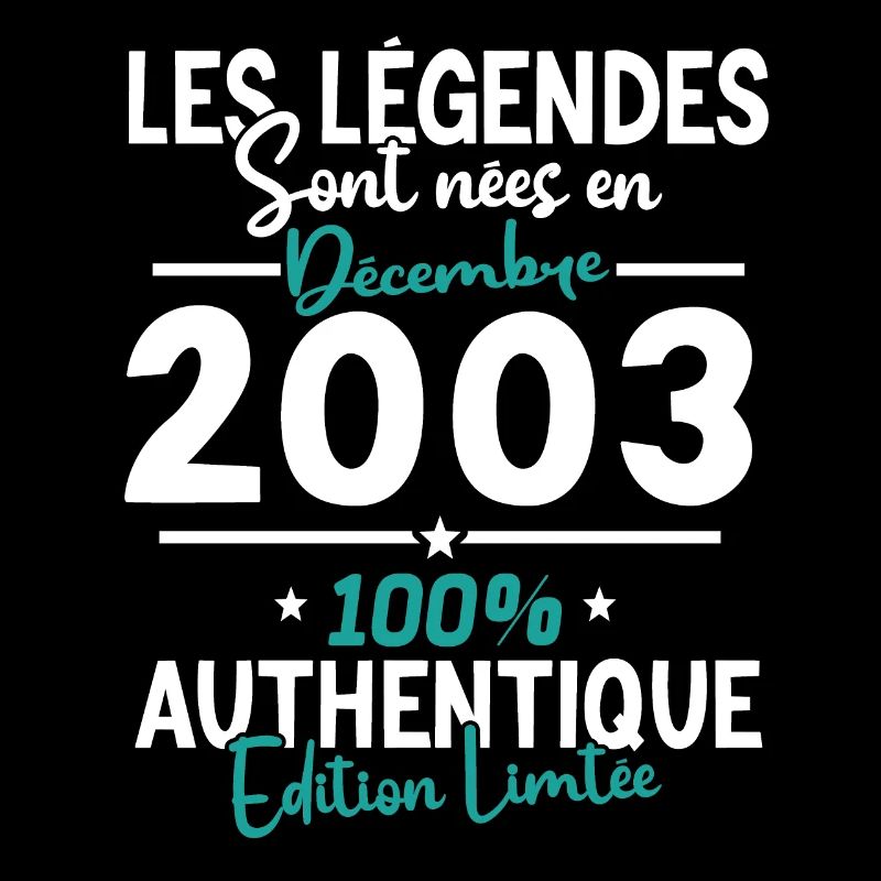 Légendes Nées Décembre 2003 20 Ans