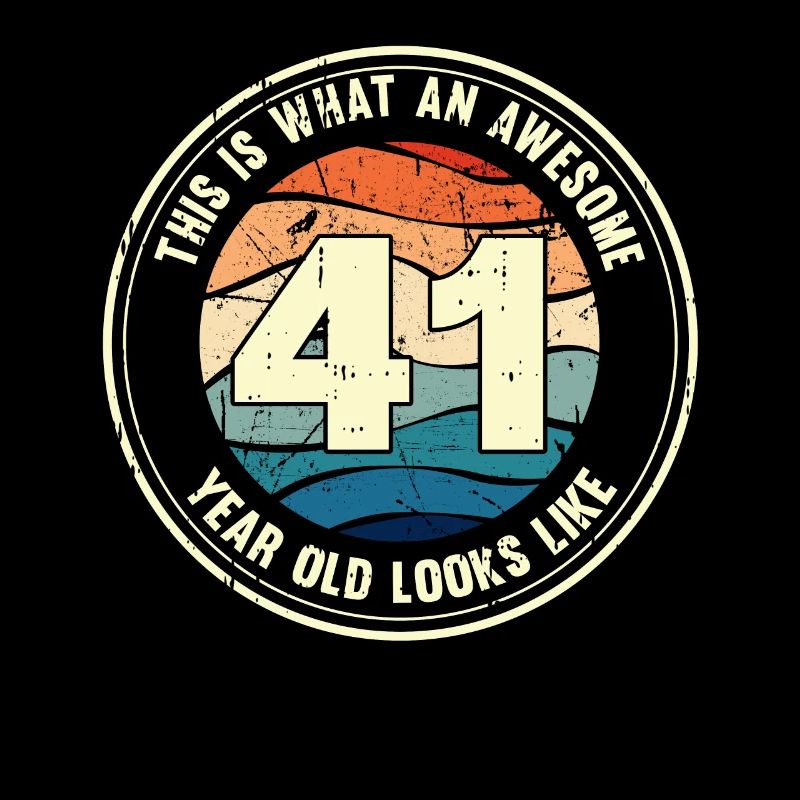 41. Geburtstag so sieht man mit 41 Retro Geschenk