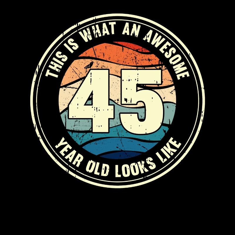 45th birthday so you see with 45 retro gift