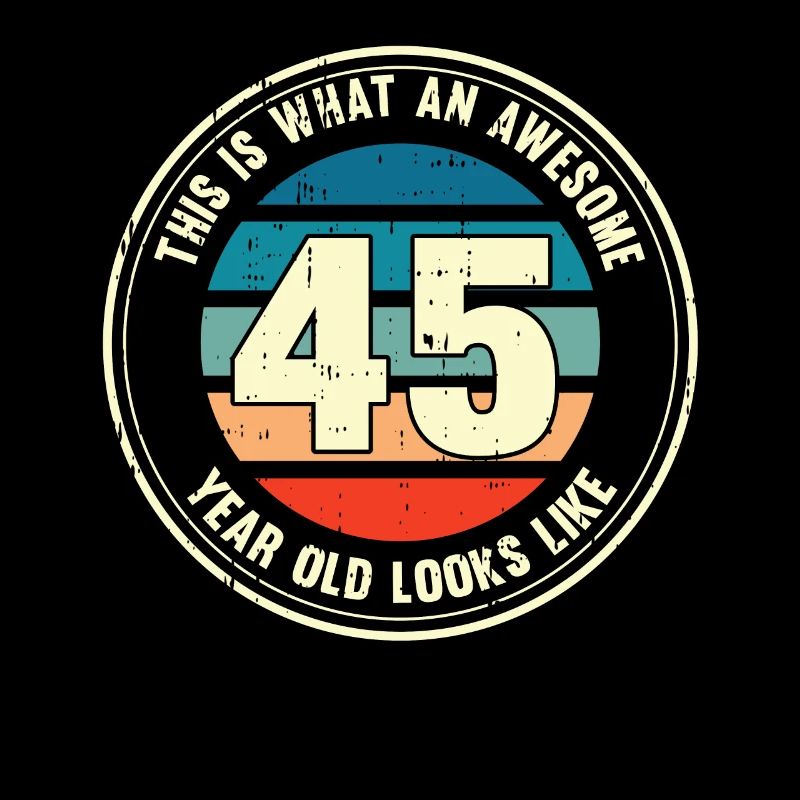 45th birthday so you see with 45 retro gift