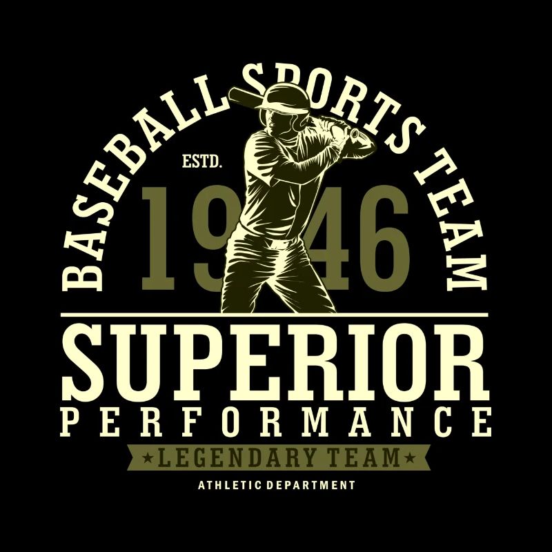 Baseball illustration in flat