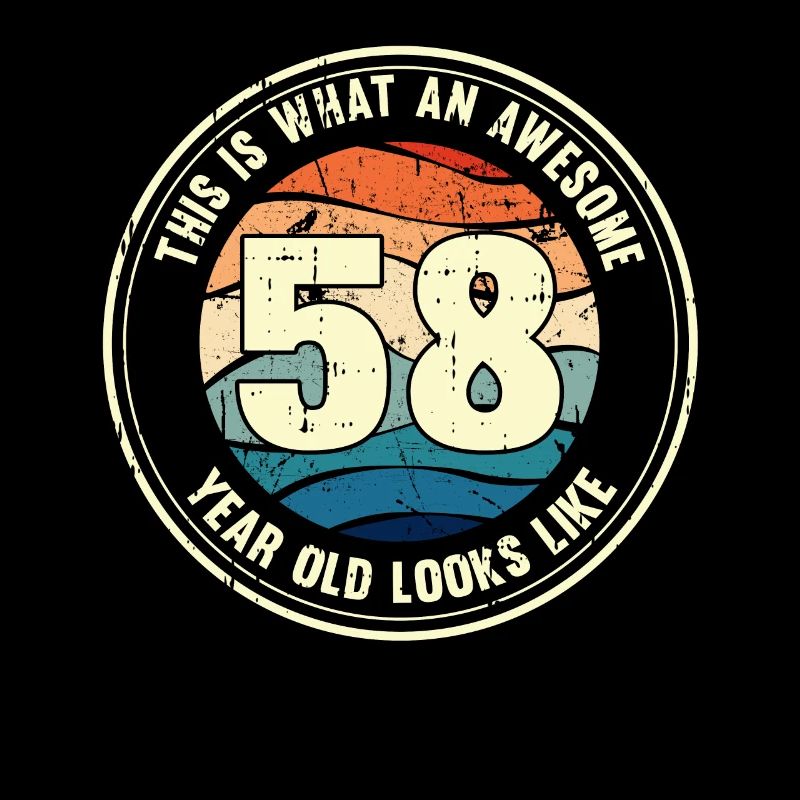 58. Geburtstag so sieht man mit 58 Retro Geschenk