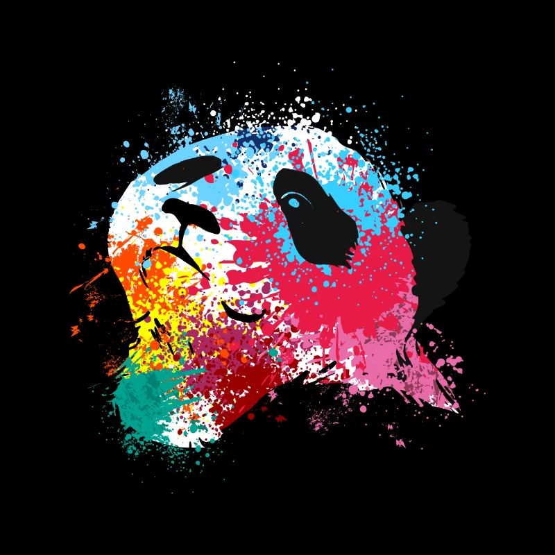 Splash Art Panda Panda Géant Panda Ours Grand Panda