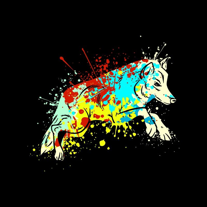 Splash Art Wolf
