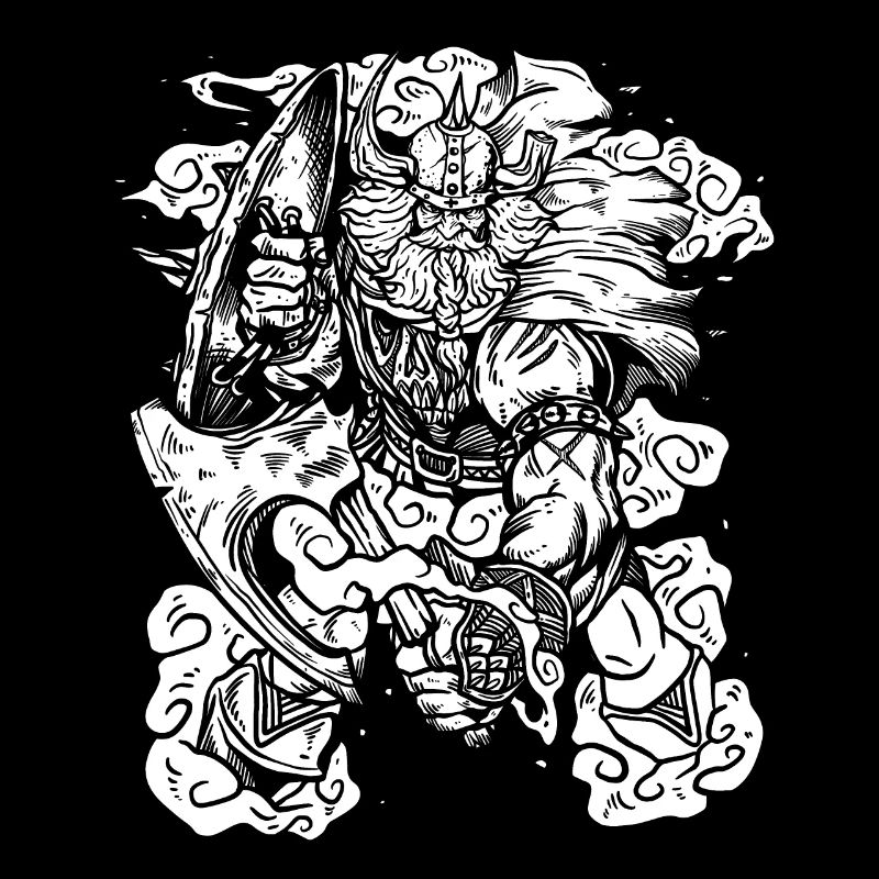 Nordischer Wikinger Krieger - Axt & Bart