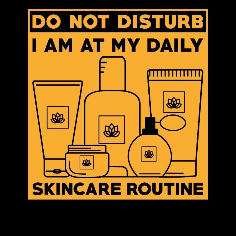 Routine de soins de la peau Conception amusante Ne dérangez pas