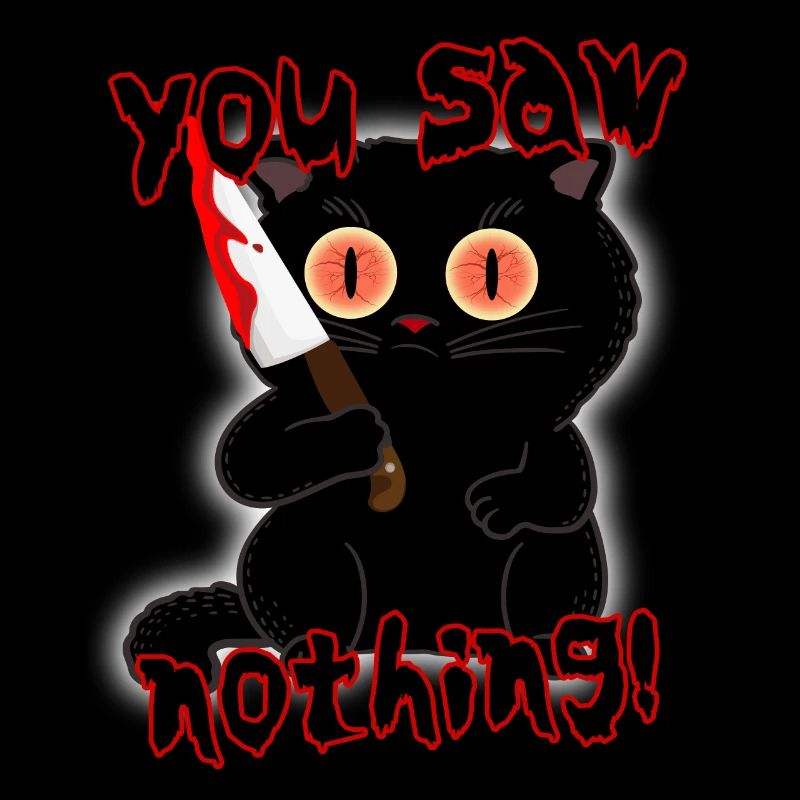 Halloween chat effrayant tu n’as rien vu chat noir